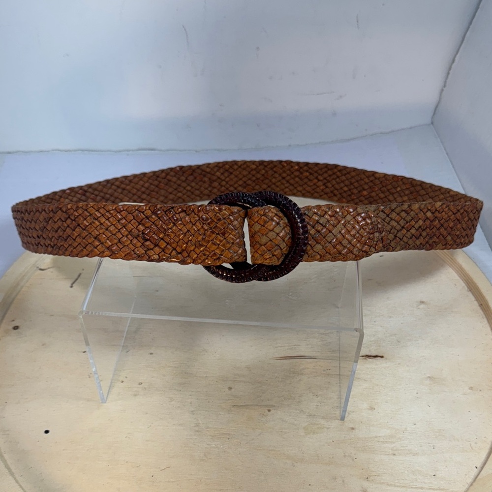 Vintage Leather Woven Belt